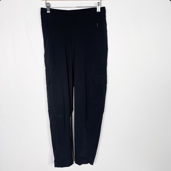 Athleta 6 Black Chelsea Cargo Lined Pants Jogger Woven Stretch Featherweight - Picture 2 of 14